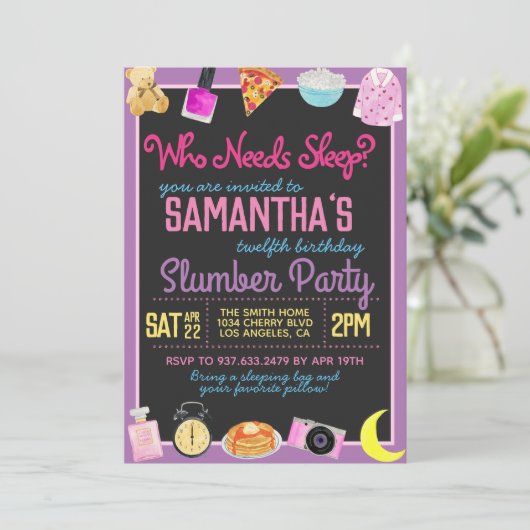 Slumber Sluepover die moet slapen? Kaart (Staand voorkant)