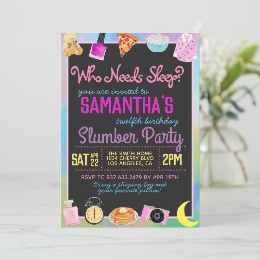 Slumber Sluepover die moet slapen? Kaart (Staand voorkant)