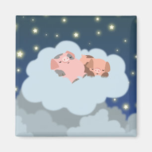 Slumbering cartoon magnet magneet
