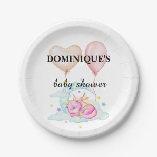Slumbering Dragon Dreams - Baby shower Papieren Bordje
