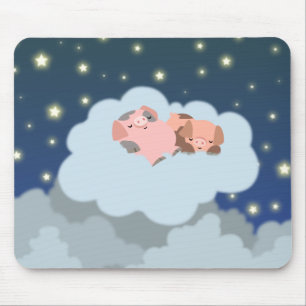 Slumbering Piglets cartoon mousepad Muismat