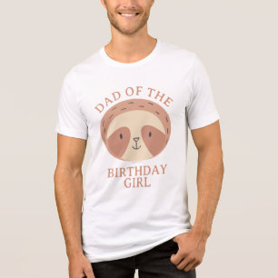 Slumberkins Luiaard Vader van het Jarige Meisje Tri-Blend Shirt