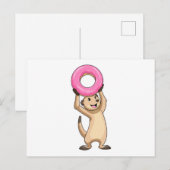 Slurfmeerkat met Donut Briefkaart (Voorkant / Achterkant)