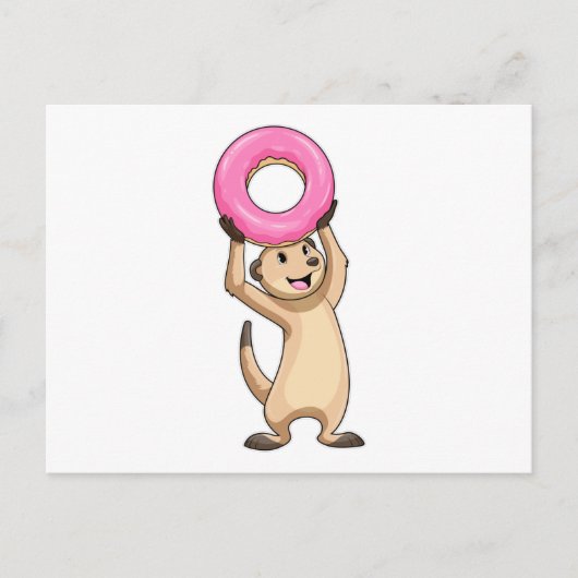 Slurfmeerkat met Donut Briefkaart (Voorkant)
