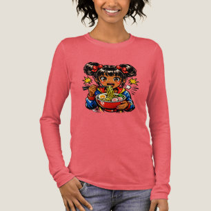 Slurp Nom Anime Meisje Ramen Noedels Tri-Blend Shirt