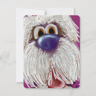 Slurpy Happy Eager Dog Oil Painted Notecard Notitiekaartje