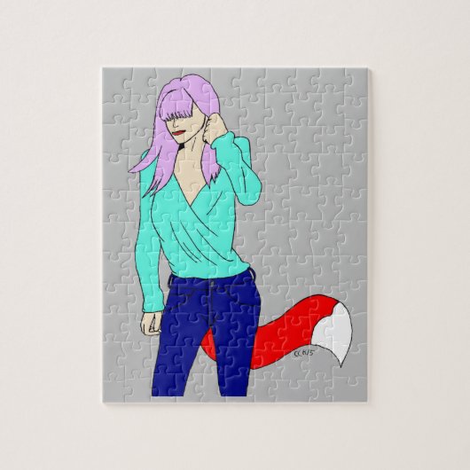 sluwe meid legpuzzel (Verticaal)