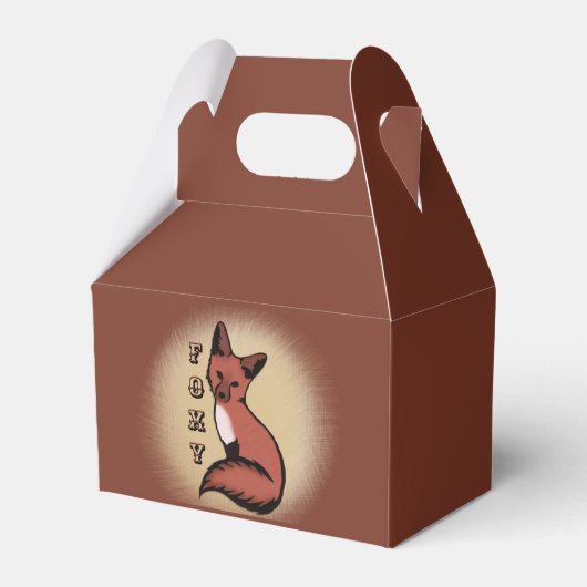 Sluwe Rode Foxy Vos Bedankdoosjes (Voorkant Zijde)