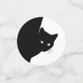 Sluwe Zwarte Kat Confetti (Kleine voorkant)