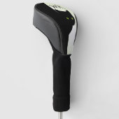 Sly Black Cat Groene Initialen Golfheadcover (Schuin)