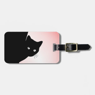 Sly Black Cat Pink Bagagelabel