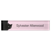 Sly Black Cat Pink Naambordje (Voorkant)
