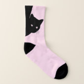 Sly Black Cat Pink Sokken (Rechts - buiten)