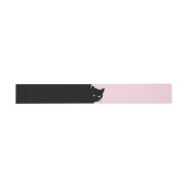 Sly Black Cat Pink Uitnodigingen Wikkel (Vlak)