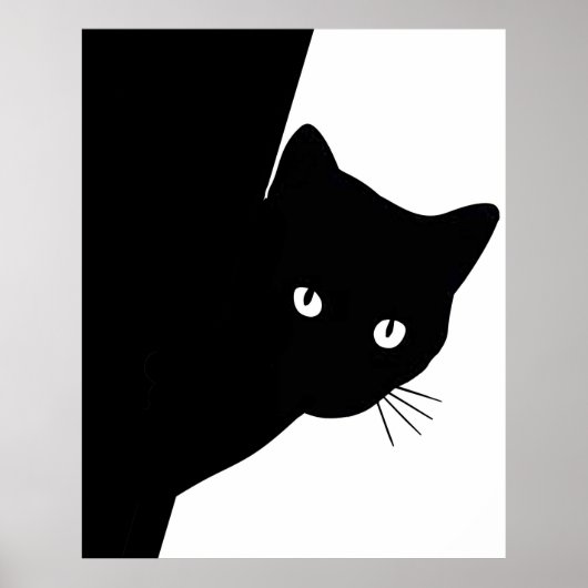 Sly Black Cat Poster (Voorkant)
