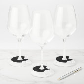 Sly Black Cat Wijnglaslabel (Set)