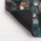 Sly fox detective in een noir setting muismat (Hoek)