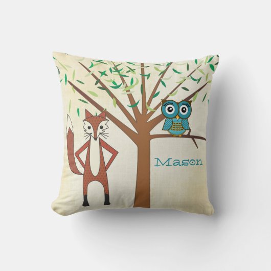 Sly Fox en Wise Owl Adventure Nieuwe Baby Boys Roo Kussen (Voorkant)