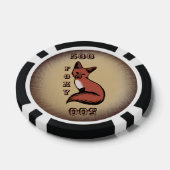 Sly Red Foxy Fox Pokerchips (Enkel)