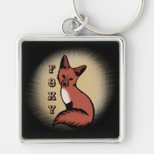 Sly Red Foxy Fox Sleutelhanger
