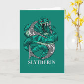 SLYTHERIN™ Crosshatched Emblem Kaart (Gele Bloem)
