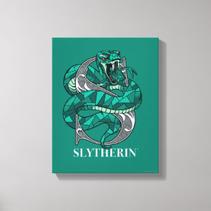 SLYTHERIN™ gekruisrasterd embleem Canvas Afdruk