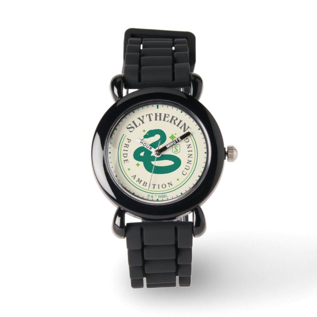SLYTHERIN™ Green Snake House Pride Badge Horloge (Voorkant)