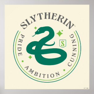 SLYTHERIN™ Green Snake House Pride Badge Poster