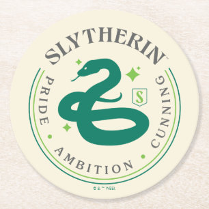 SLYTHERIN™ Green Snake House Pride Badge Ronde Kartonnen Onderzetter