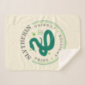 SLYTHERIN™ Green Snake House Pride Badge Sherpa Deken (Voorkant (horizontaal))