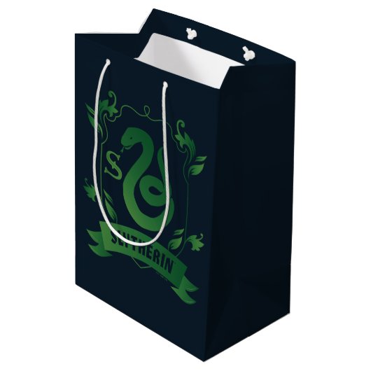 SLYTHERIN™ House Crest Medium Cadeauzakje (Achterkant Gekanteld)