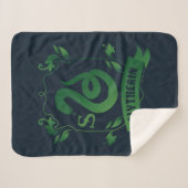  SLYTHERIN™ House Crest Sherpa Deken (Voorkant (horizontaal))