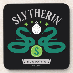 SLYTHERIN™ House Double Snake Locket Graphic Bier Onderzetter