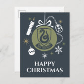 SLYTHERIN™ Kerstbal Grafisch Feestdagenkaart (Voorkant / Achterkant)