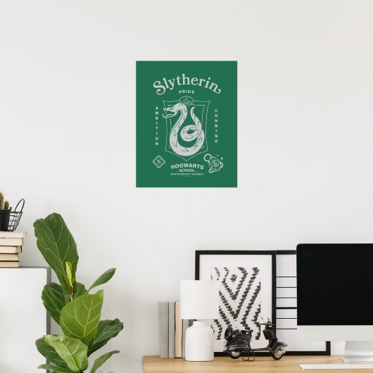 SLYTHERIN™ Pride Ambition Cunning Crest Poster (Thuiskantoor)