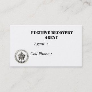 sm.badge, Fugitive Recovery Agent, Agent: Ce... Visitekaartje