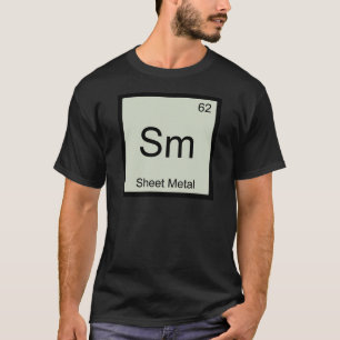 Sm - Plaatmetaal Grappige Scheikunde Element Symbo T-shirt