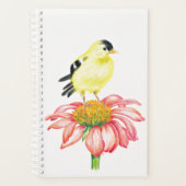 Sm Planner Goldfinch sur Coneflower (Devant)
