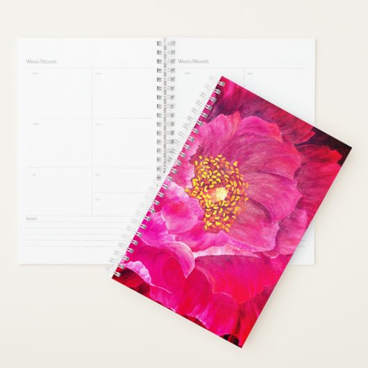 Sm Planner Rose de cactus rose (Devant avec enveloppe)