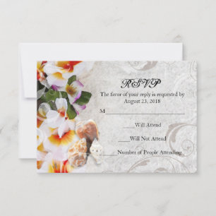 Sm Plumeria Orchid Lei à Sand Beach Wedding RSVP