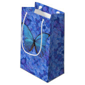 Sm Sac cadeau Blue Morpho sur Hydrangea (Dos Angle)