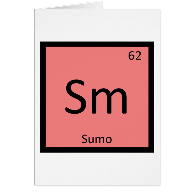 Sm - Tableau périodique de chimie de sumo (Devant)