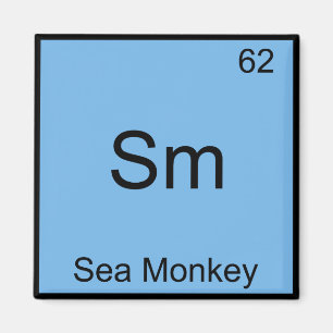 Sm - Zee-aap grappige scheikunde element symbool T Magneet