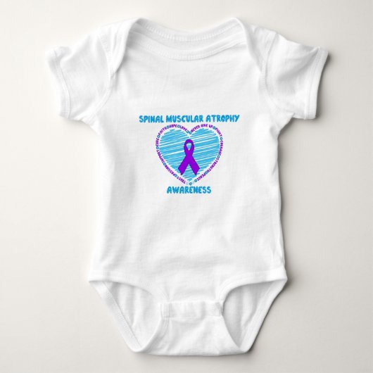 SMA Awareness RIbbon & Heart Romper (Voorkant)