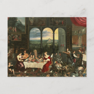 Smaak, hoorzitting en aanraking, 1618 briefkaart