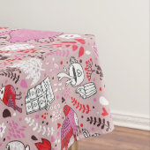 Smaak patroon met vogels en bloemen tafelkleed (Voorbeeld)