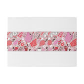 Smaak patroon met vogels en bloemen uitnodigingen wikkel (Achterkant Voorbeeld)