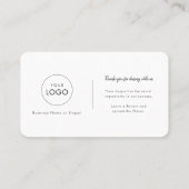 Smaak & Review | Google Restaurant Logo QR-code Visitekaartje (Achterkant)