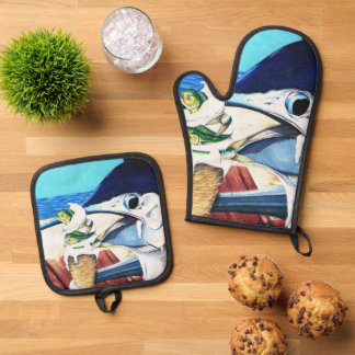Smaakjes van de zomer ovenwant & pannenlap set