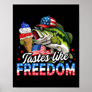 Smaakt als Freedom B Vist Patriotic 4th of Jul Poster